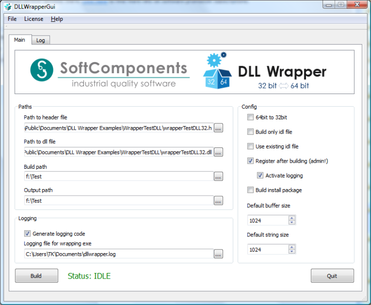 DLLWrapper screenshot
